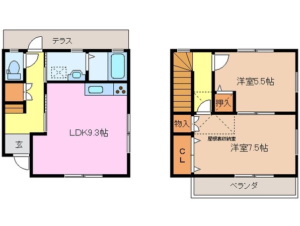 津新町駅 徒歩8分 1階の物件間取画像